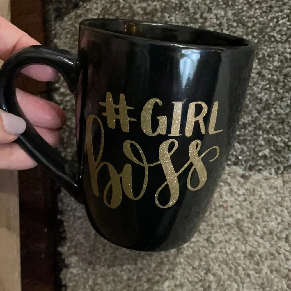 # Girl Boss ceramic black coffee mug